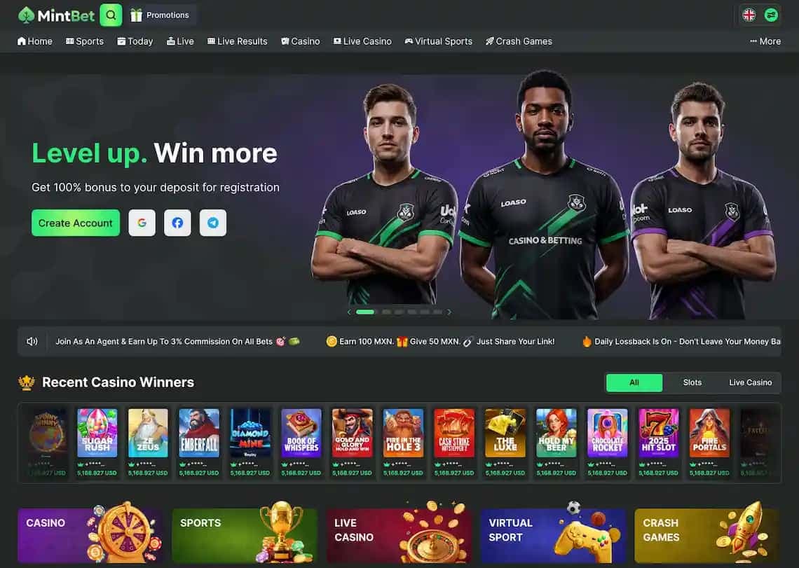 Modern casino website demo