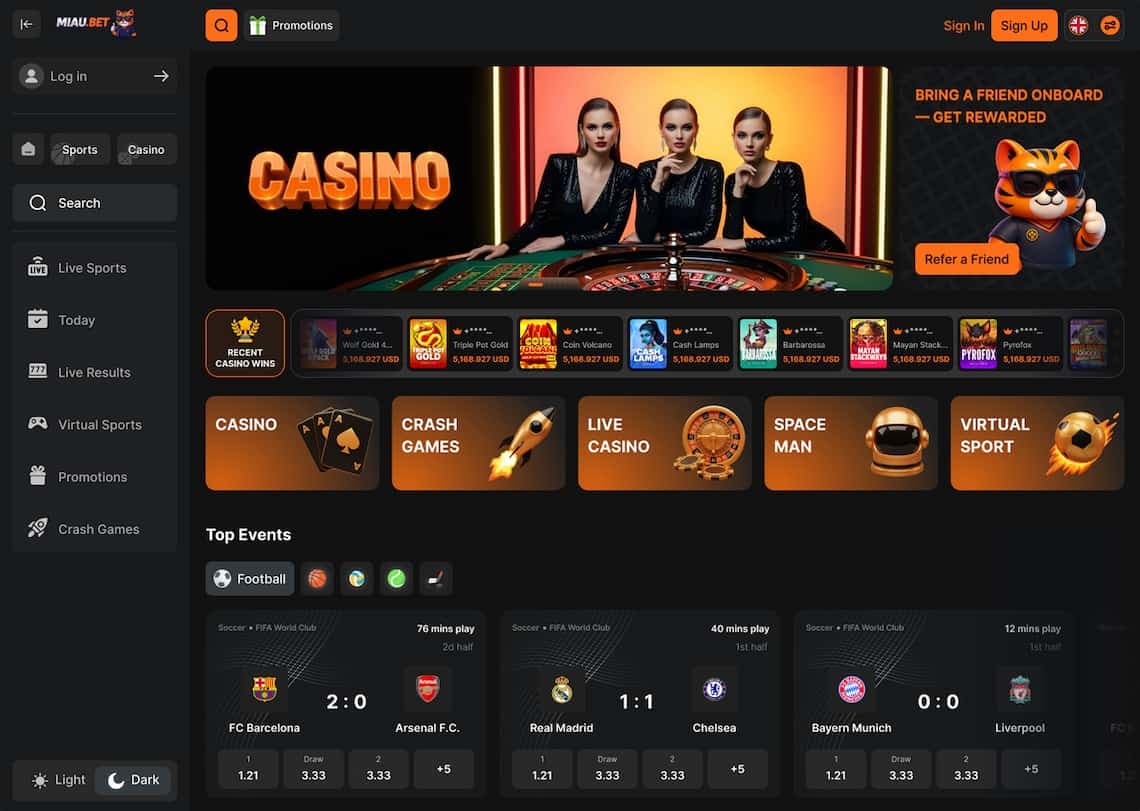 Ready casino website demo with all features